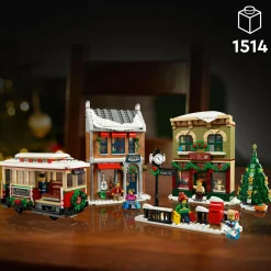 Lego icons 10308 festività nella strada principale, modellino da costruire di villaggio con decorazioni natalizie, idea regalo> Costruzioni Per Adulti|Mattoncini