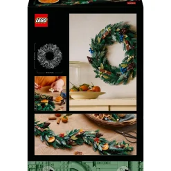 LEGO ICONS 10340 ghirlanda decorazione natalizia, corona da parete o per tavola, regalo di natale per adulti, uomo o donna><noscript><img width=
