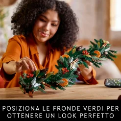 LEGO ICONS 10340 ghirlanda decorazione natalizia, corona da parete o per tavola, regalo di natale per adulti, uomo o donna><noscript><img width=