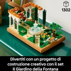 LEGO ICONS 10359 il giardino della fontana, modellino da costruire per adulti da collezione, idea regalo per donna o uomo> Costruzioni Per Adulti|Mattoncini