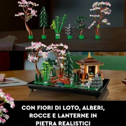 Lego icons 10315 il giardino tranquillo, kit giardino botanico zen per adulti con fiori di loto, regalo per donna e uomo><noscript><img width=