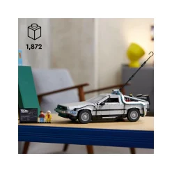 Lego icons 10300 macchina del tempo ritorno al futuro, set modellino delorean da costruire, minifigure di doc e marty mcfly><noscript><img width=