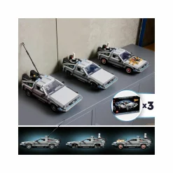 Lego icons 10300 macchina del tempo ritorno al futuro, set modellino delorean da costruire, minifigure di doc e marty mcfly><noscript><img width=