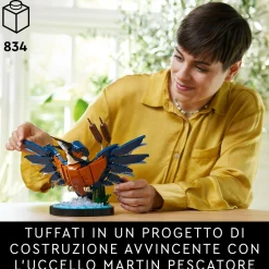 Lego icons 10331 martin pescatore, kit di modellismo per adulti, idea regalo per arredamento casa o ufficio, hobby creativo><noscript><img width=