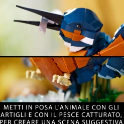 Lego icons 10331 martin pescatore, kit di modellismo per adulti, idea regalo per arredamento casa o ufficio, hobby creativo><noscript><img width=