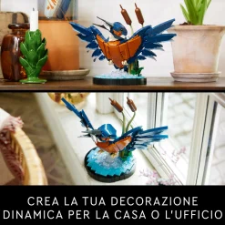 Lego icons 10331 martin pescatore, kit di modellismo per adulti, idea regalo per arredamento casa o ufficio, hobby creativo><noscript><img width=