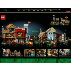 Lego icons 10332 piazza della città medievale, kit modellismo per adulti da costruire con 8 minifigure, regalo per lui o lei><noscript><img width=