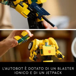 Lego icons 10338 transformers bumblebee action figure da collezione per adulti convertibile in veicolo, regalo per lui o lei><noscript><img width=