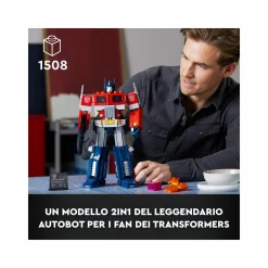 Lego icons optimus prime, modellino da costruire 2 in 1 del leader dei transformers, set da collezione per adulti, 10302> Costruzioni Per Adulti|Mattoncini