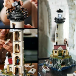 Lego ideas 21335 faro motorizzato con luci, modellismo da costruire adulti, idee regalo per decorazioni casa, hobby creativi><noscript><img width=