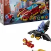 LEGO SUPER HEROES Lego marvel 76310 auto di iron man car e black panther contro hulk rosso, macchina giocattolo, aereo e 3 minifigure, bambini7+> Mattoncini