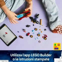 LEGO SUPER HEROES Lego marvel 76310 auto di iron man car e black panther contro hulk rosso, macchina giocattolo, aereo e 3 minifigure, bambini7+><noscript><img width=