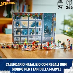 Lego marvel 76293 calendario dell’avvento 2024 spider-man giocattolo con supereroi e modellini, gioco di natale per bambini 7+><noscript><img width=
