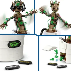 Lego marvel 76297 groot ballerino, personaggio giocattolo con funzione danzante, giochi animati bambini 7+ fan degli avengers><noscript><img width=