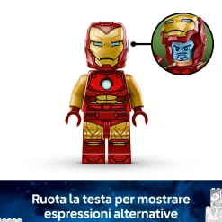 LEGO SUPER HEROES Lego marvel 76307 mech di iron man contro ultron – action figure giocattolo da costruire con 2 minifigure, gioco bambini 6+><noscript><img width=