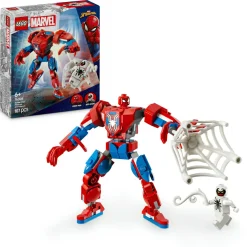 LEGO SUPER HEROES Lego marvel 76308 mech di spider-man contro anti-venom, action figure giocattolo snodabile con 2 minifigure, giochi bambini 6+> Mattoncini