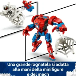 LEGO SUPER HEROES Lego marvel 76308 mech di spider-man contro anti-venom, action figure giocattolo snodabile con 2 minifigure, giochi bambini 6+><noscript><img width=
