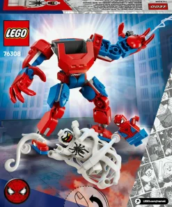 LEGO SUPER HEROES Lego marvel 76308 mech di spider-man contro anti-venom, action figure giocattolo snodabile con 2 minifigure, giochi bambini 6+><noscript><img width=