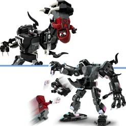 DC COMICS Lego marvel 76276 mech di venom vs. miles morales, giocattolo action figure per bambini 6+ anni con minifigure di spider-man> Mattoncini