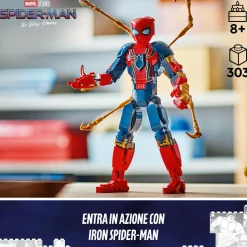 MARVEL Lego 76298 personaggio costruibile di iron spider-man, gioco per bambini 8+, supereroe snodabile con 4 braccia extra> Costruzioni Per Adulti|Mattoncini