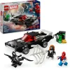 LEGO SUPER HEROES Lego marvel 76309 spider-man contro muscle car di venom, macchina giocattolo da costruire con 3 minifigure, gicohi bambini 7+> Mattoncini