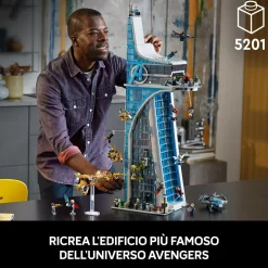MARVEL Lego 76269 torre degli avengers, kit modellismo per adulti con modellino di aereo e 31 minifigure, regalo uomo o donna><noscript><img width=