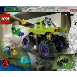 LEGO SUPER HEROES Lego marvel 76312 truck di hulk contro thanos – camion giocattolo per supereroi con 2 minifigure, giochi per bambini 7+ anni><noscript><img width=