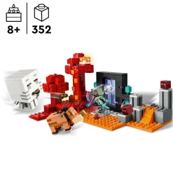 Lego minecraft 21255 agguato nel portale del nether, gioco per bambini di 8+ anni, set con scene di battaglia e personaggi><noscript><img width=