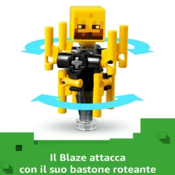 MINECRAFT Lego 21266 battaglia sul ponte del nether, gioco d’avventura bambini 6+ con funzioni e 4 personaggi dal videogioco><noscript><img width=
