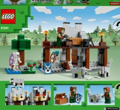 Lego minecraft 21261 il castello del lupo giocattolo da costruire con personaggi e animali, giochi di ruolo per bambini 8+><noscript><img width=