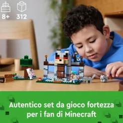 Lego minecraft 21261 il castello del lupo giocattolo da costruire con personaggi e animali, giochi di ruolo per bambini 8+><noscript><img width=