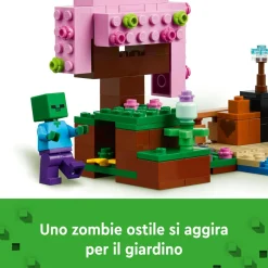 Lego minecraft 21260 il giardino del ciliegio in fiore, modello di bioma con 1 personaggio e animali, giochi per bambini 8+><noscript><img width=