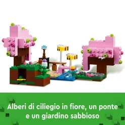 Lego minecraft 21260 il giardino del ciliegio in fiore, modello di bioma con 1 personaggio e animali, giochi per bambini 8+><noscript><img width=