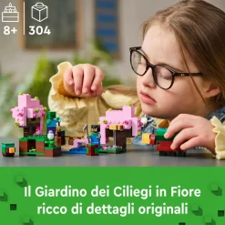 Lego minecraft 21260 il giardino del ciliegio in fiore, modello di bioma con 1 personaggio e animali, giochi per bambini 8+><noscript><img width=