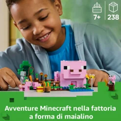MINECRAFT Lego 21268 la casa del maialino, gioco di ruolo bambini 7+ con personaggi, animali giocattolo e fattoria da costruire> Mattoncini