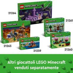 Lego minecraft 21262 la fattoria del mulino a vento giocattolo da costruire con personaggi e animali, giochi per bambini 8+><noscript><img width=