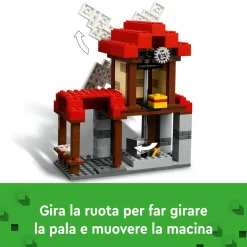 Lego minecraft 21262 la fattoria del mulino a vento giocattolo da costruire con personaggi e animali, giochi per bambini 8+><noscript><img width=
