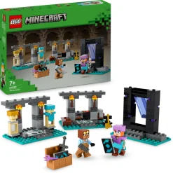 Lego minecraft 21252 l’armeria con personaggio alex, accessori e armi giocattolo per bambini di 7+ anni e fan del videogioco> Mattoncini