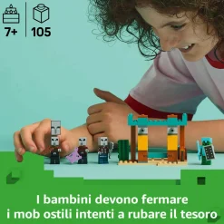 MINECRAFT Lego 21267 pattuglia nel deserto della bestia, gioco di ruolo bambini 7+ con 4 personaggi del videogioco e accessori> Mattoncini