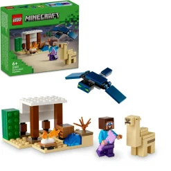 Lego minecraft 21251 spedizione di steve nel deserto, gioco per bambini di 6+ anni, bioma con casa giocattolo e personaggi> Mattoncini