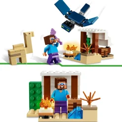Lego minecraft 21251 spedizione di steve nel deserto, gioco per bambini di 6+ anni, bioma con casa giocattolo e personaggi><noscript><img width=