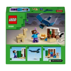 Lego minecraft 21251 spedizione di steve nel deserto, gioco per bambini di 6+ anni, bioma con casa giocattolo e personaggi><noscript><img width=