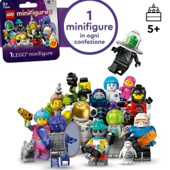 Lego minifigures 71046 serie 26 spazio, scatola con 1 di 12 personaggi giocattolo a caso da collezione, giochi per bambini 5+><noscript><img width=