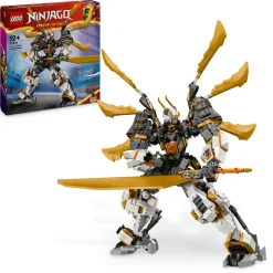 Lego ninjago 71821 mech drago titanio di cole, grande set di giochi per bambini 12+ con spada giocattolo e 1 minifigure> Mattoncini