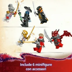 LEGO NINJAGO 71834 mech ultra combinatore di zane – robot giocattolo 4 in 1 separabile in 4 modellini, giochi per bambini 9+><noscript><img width=