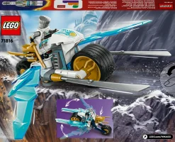 Lego ninjago 71816 moto di ghiaccio di zane, veicolo giocattolo da costruire con 1 minifigure, gioco d’azione per bambini 7+><noscript><img width=