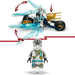 Lego ninjago 71816 moto di ghiaccio di zane, veicolo giocattolo da costruire con 1 minifigure, gioco d’azione per bambini 7+><noscript><img width=
