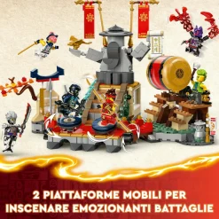 Lego ninjago 71818 torneo: arena di battaglia, giochi per bambini 7+ anni con 6 minifigure e tempio con funzioni da costruire><noscript><img width=