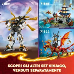 Lego ninjago 71818 torneo: arena di battaglia, giochi per bambini 7+ anni con 6 minifigure e tempio con funzioni da costruire><noscript><img width=