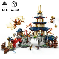 Lego ninjago 71814 torneo città tempio: pagoda, 13 minifigure 14+><noscript><img width=